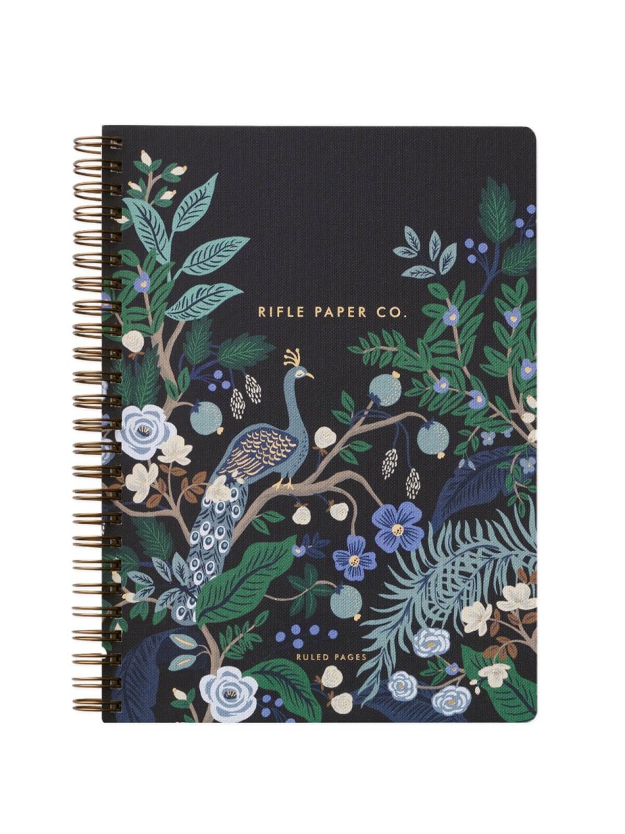 Notebooks And Notepads Rifle Paper Co | Rifle Paper Co Peacock Spiral Notebook