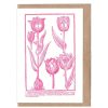 Cards Designed in the UK | Vintage Tulips Letterpress Card