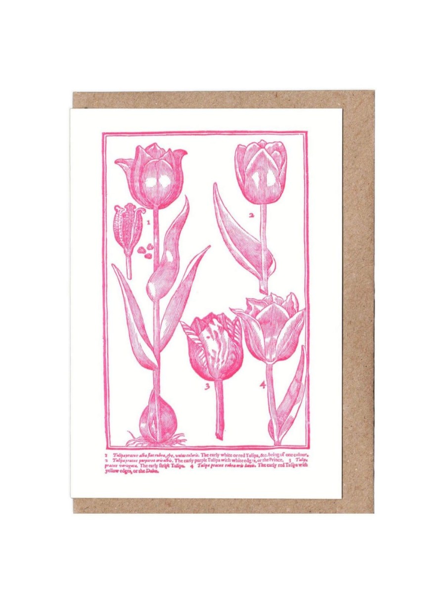 Cards Designed in the UK | Vintage Tulips Letterpress Card