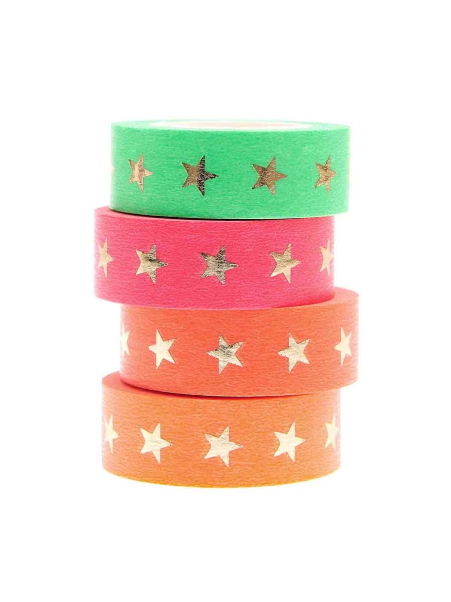 Washi Tape Paper Poetry | Neon Stars Washi Tape Set