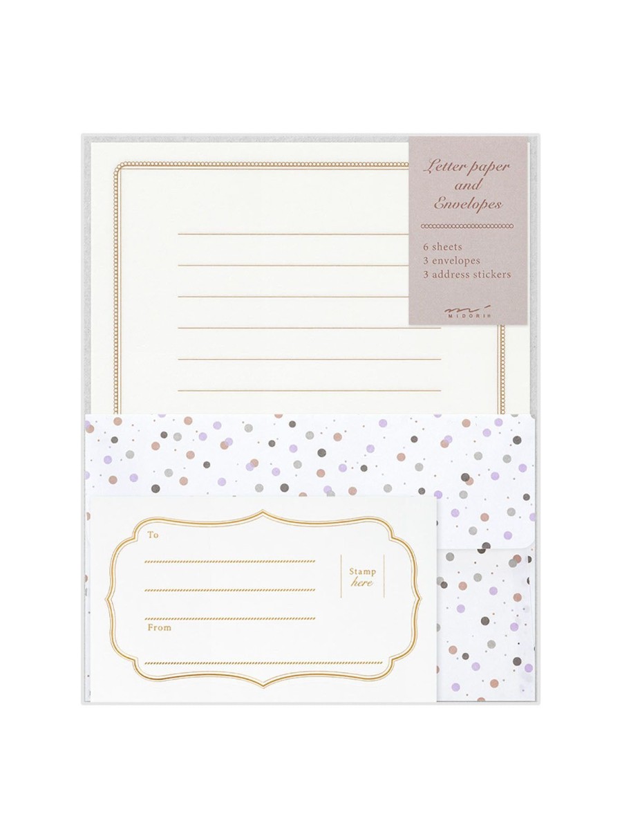 Stationery Midori | Midori Gold Labels Letter Set