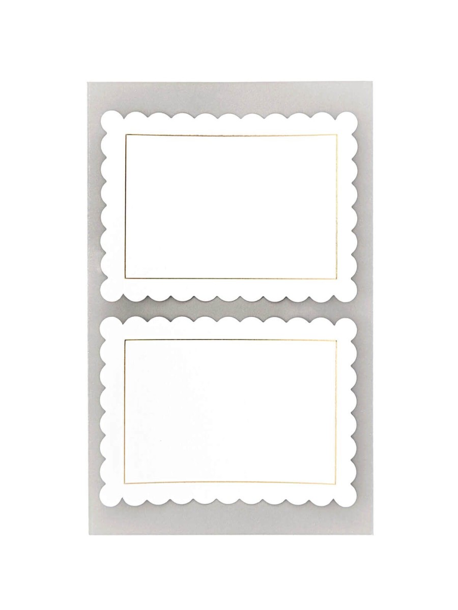 Stationery Paper Poetry | White Scalloped Labels