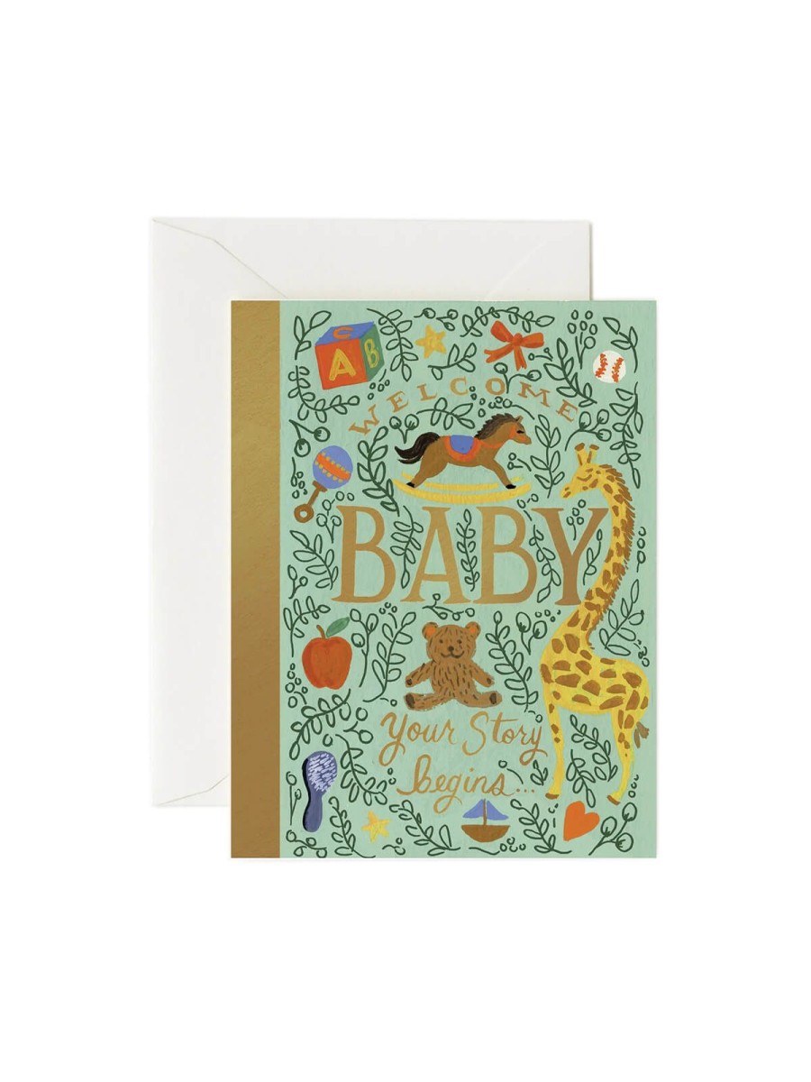 Cards Rifle Paper Co | Rifle Paper Co Storybook Baby Card