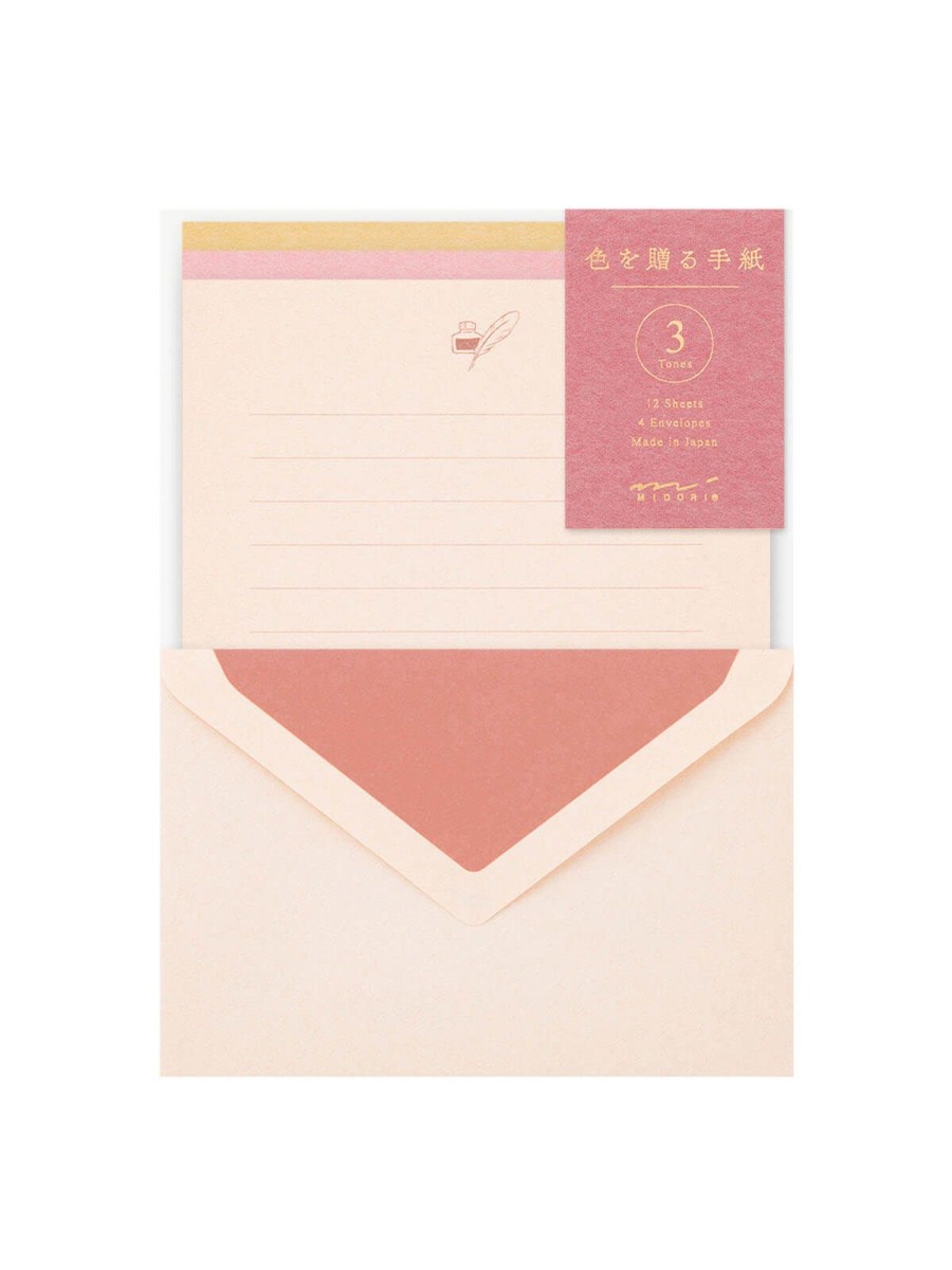 Stationery Midori | Midori Pink Letter Writing Set