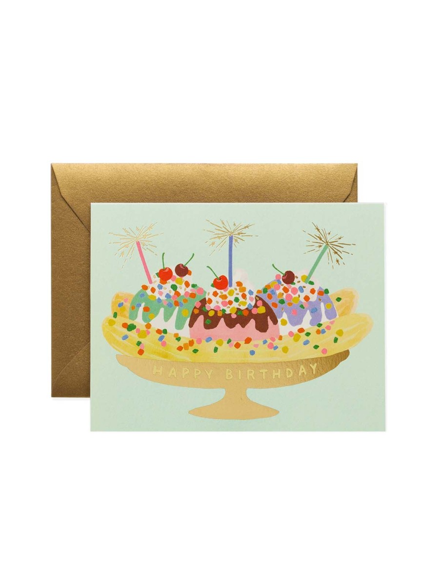 Cards Rifle Paper Co | Rifle Paper Co Banana Split Birthday Card