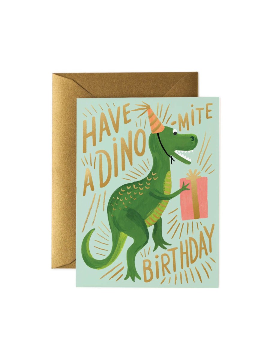 Cards Rifle Paper Co For Children | Rifle Paper Co Dinomite Birthday Card