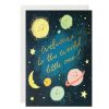 Cards Designed in the UK | Welcome Little One Universe Card