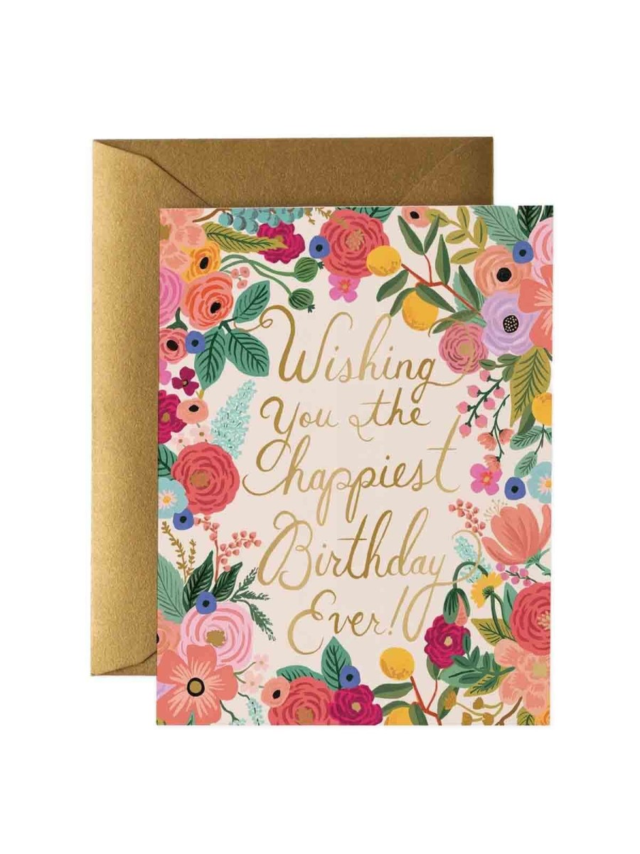 Cards Rifle Paper Co | Rifle Paper Co Happiest Birthday Ever Card