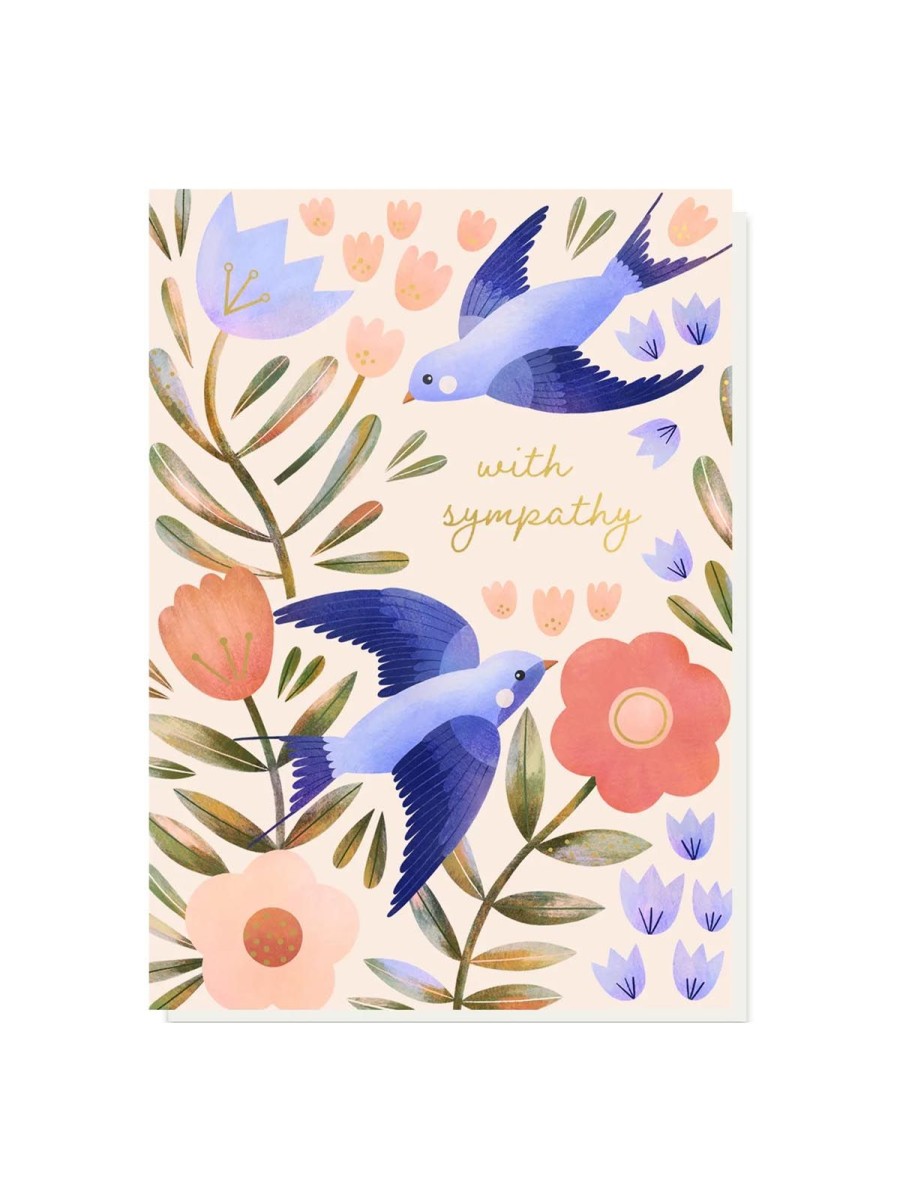 Cards Designed in the UK | Swallow Fields Sympathy Card