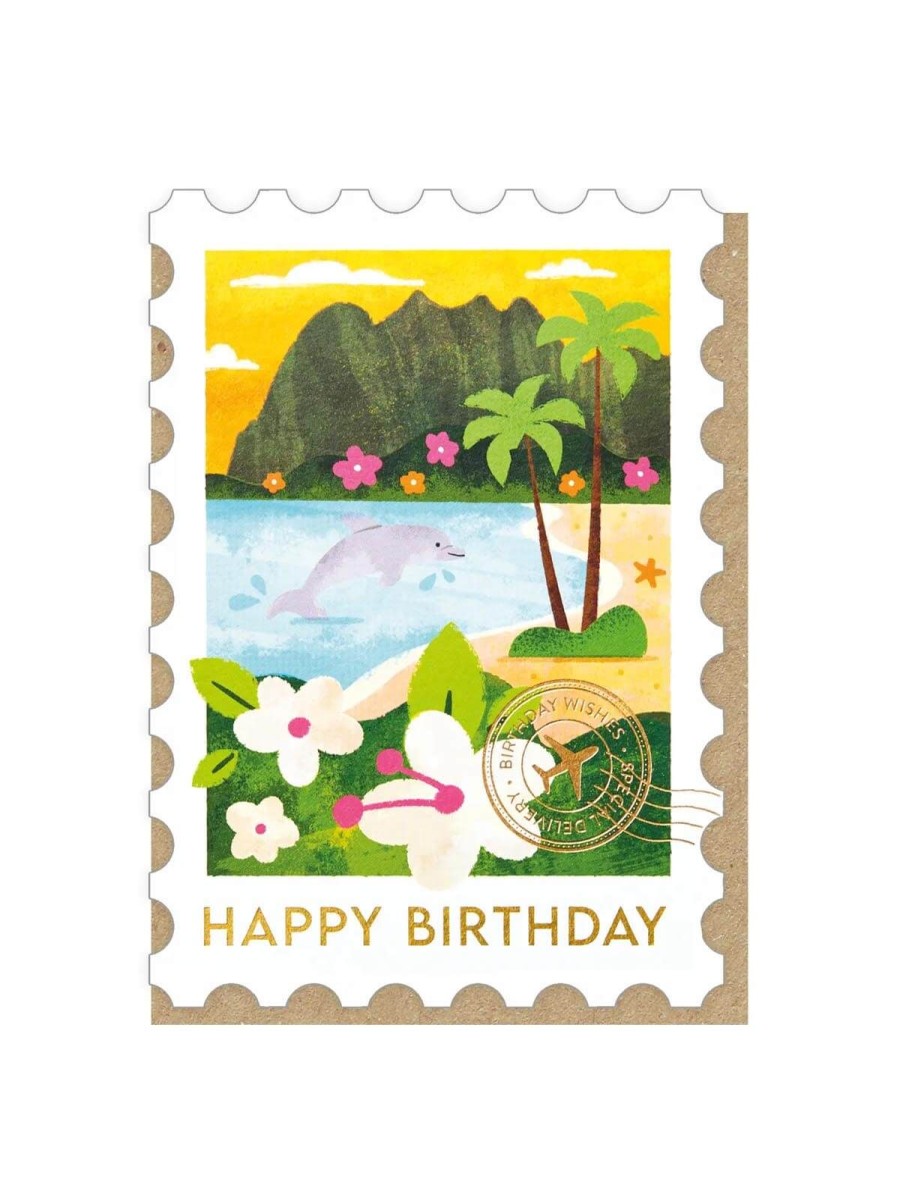 Cards Designed in the UK | Hawaii Stamp Birthday Card