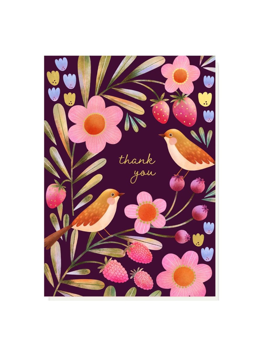 Cards Designed in the UK | Berry Garden Thank You Card