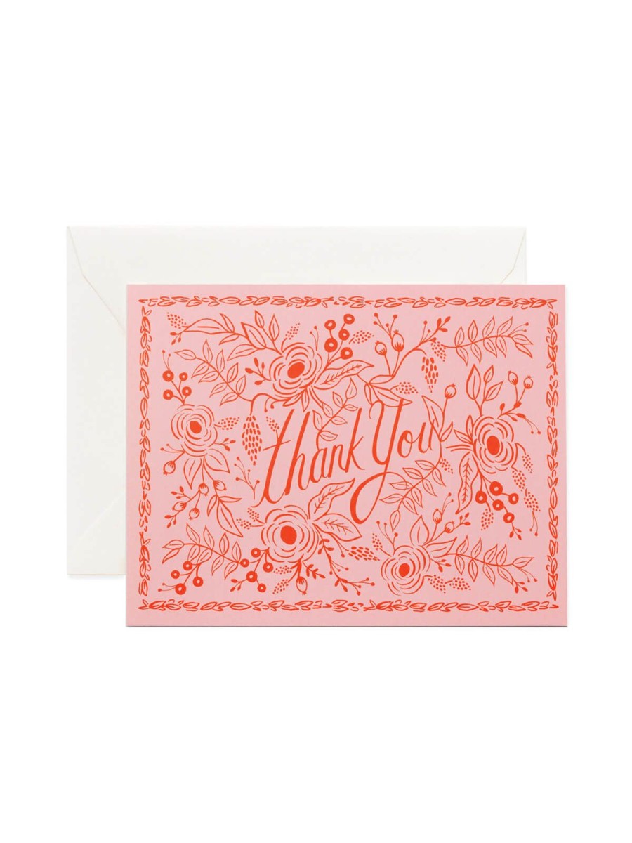 Cards Rifle Paper Co | Rifle Paper Co Rose Thank You Card Set