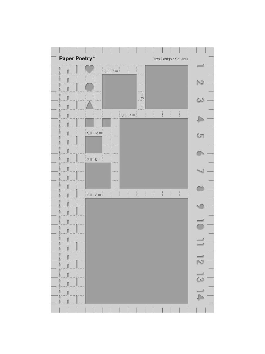 Stationery Paper Poetry | Bullet Journal Squares Stencil