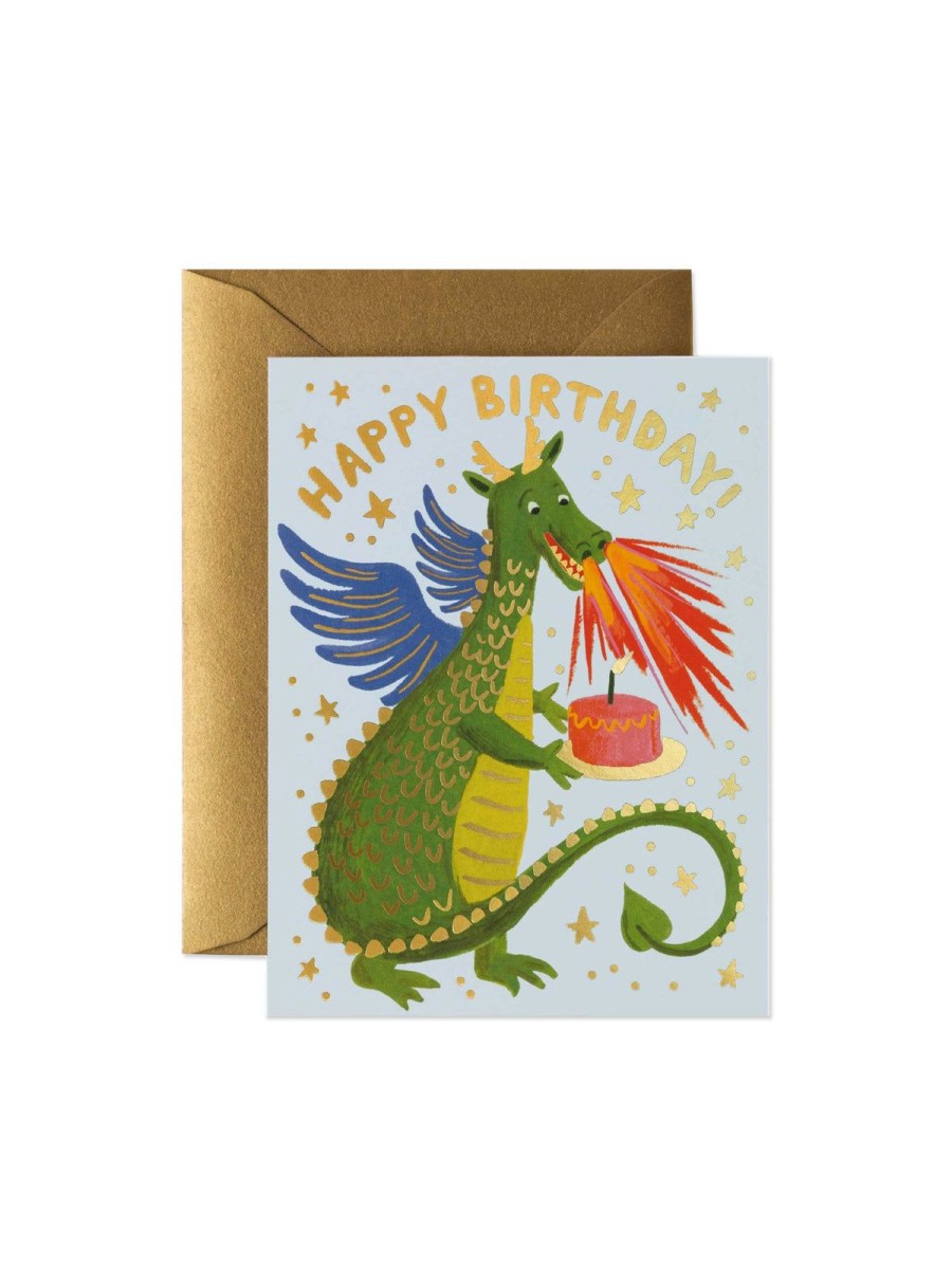 Cards Rifle Paper Co For Children | Rifle Paper Co Dragon Birthday Card