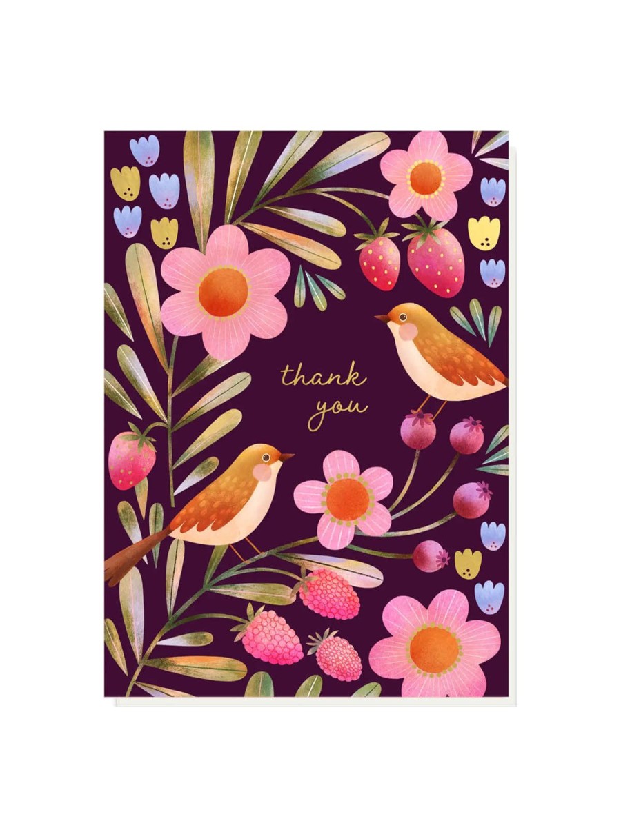 Cards Designed in the UK | Berry Garden Thank You Card