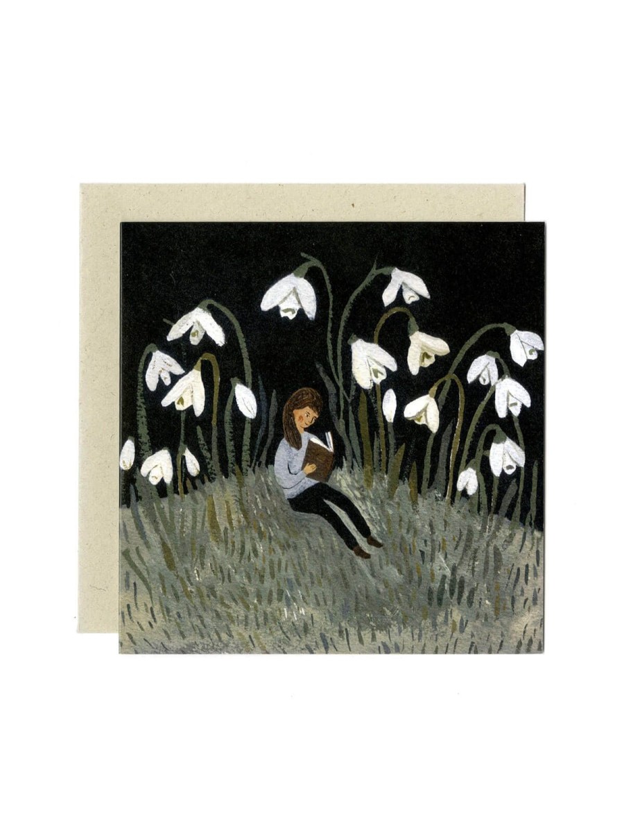 Cards Gemma Koomen | Reading With The Snowdrops Card