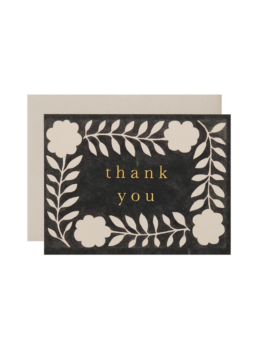 Cards Wanderlust Paper Co | Wanderlust Paper Co Ink Flora Mini Thank You Card