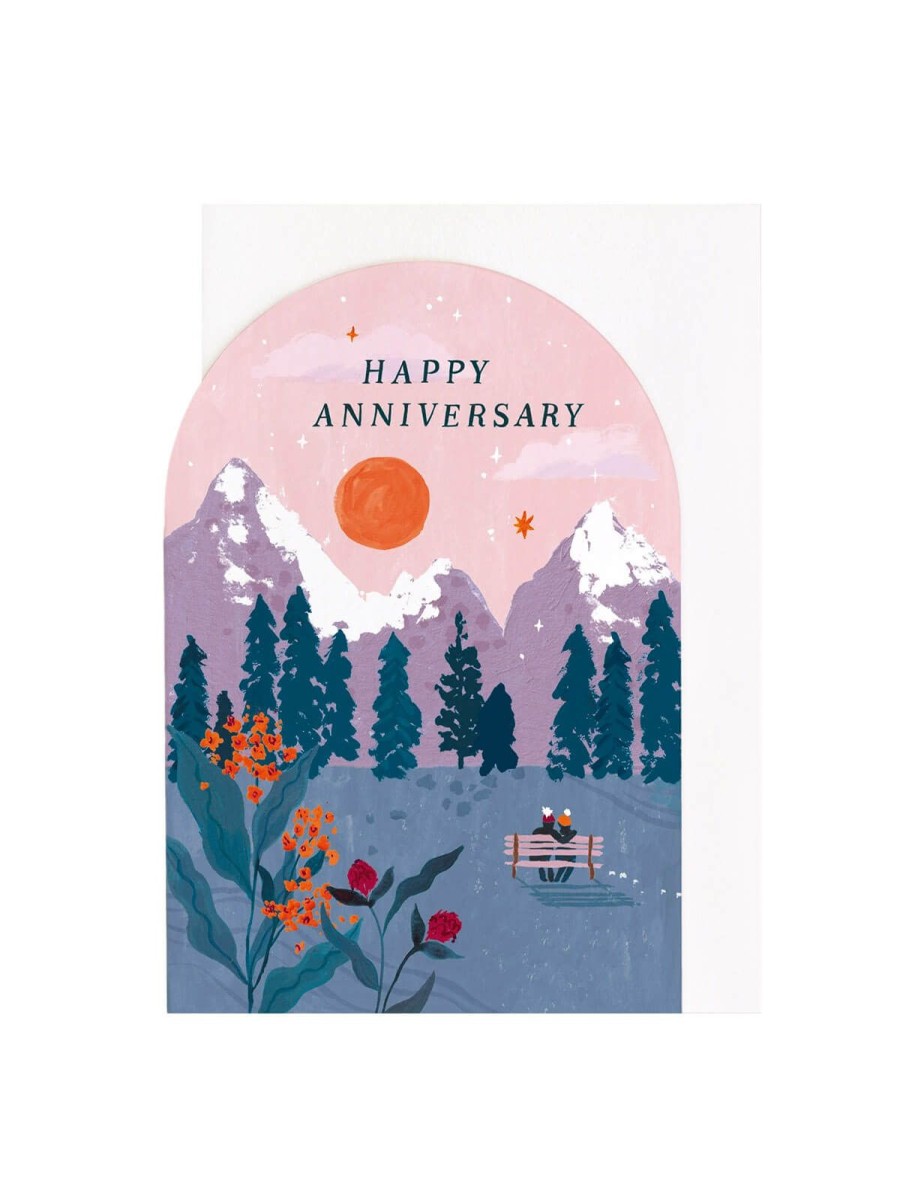 Cards Designed in the UK | Anniversary Sunset Card