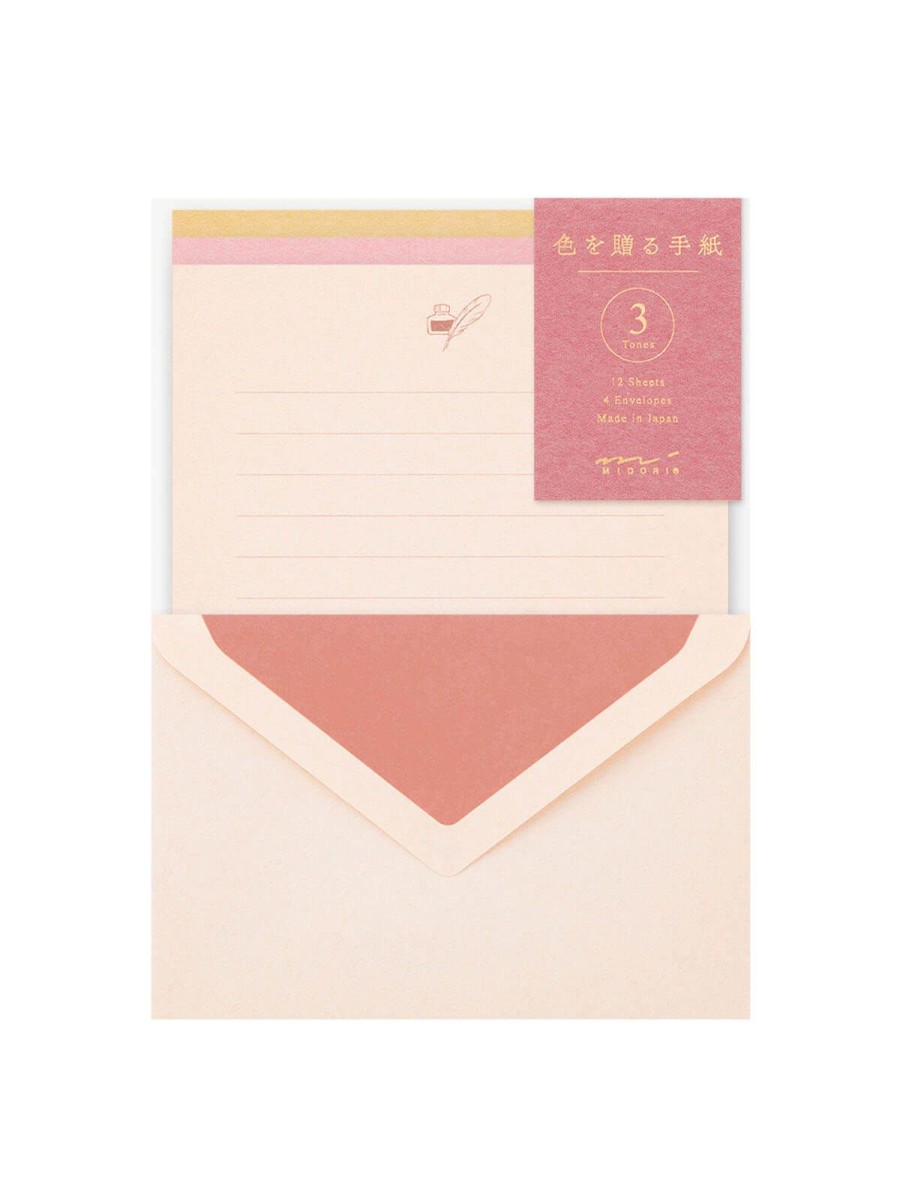 Stationery Midori | Midori Pink Letter Writing Set