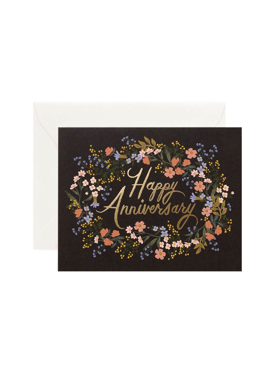 Cards Rifle Paper Co | Rifle Paper Co Anniversary Wreath Card