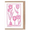 Cards Designed in the UK | Vintage Tulips Letterpress Card