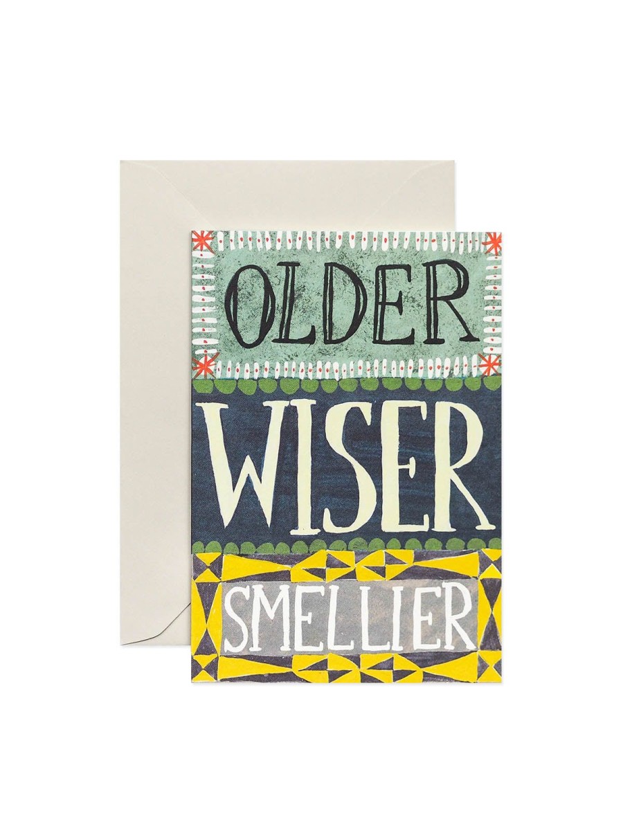 Cards Hadley Paper Goods For Men | Hadley Paper Goods Older Wiser Smellier Card