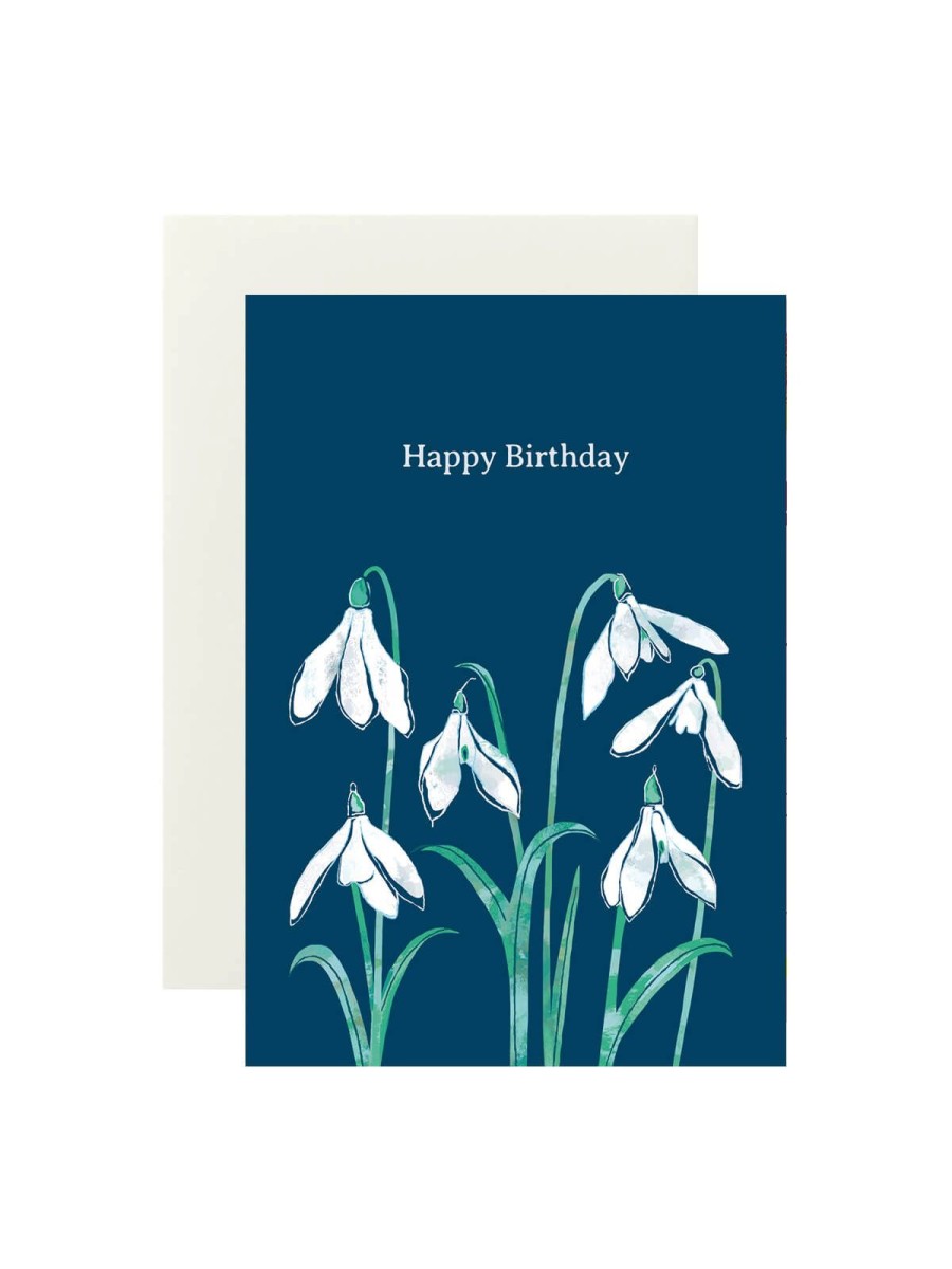 Cards Papermash | Snowdrops Birthday Card