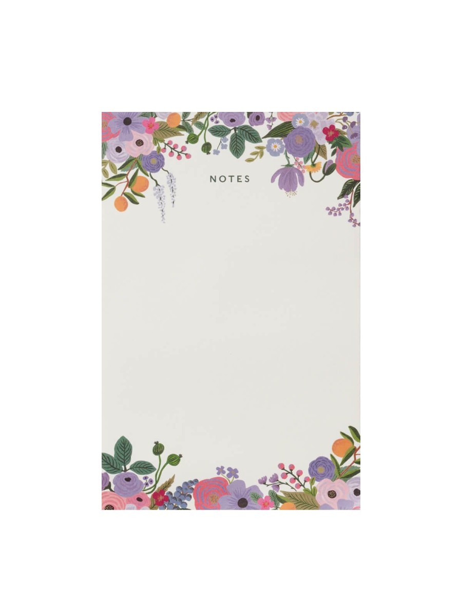 Notebooks And Notepads Rifle Paper Co | Rifle Paper Co Garden Party Violet Notepad