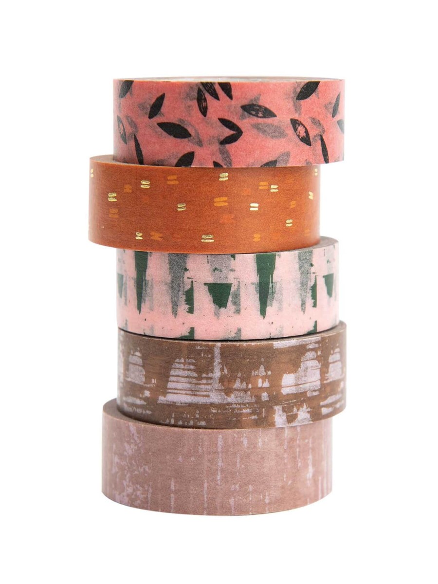 Cards Paper Poetry | Textured Pinks Washi Tape Set