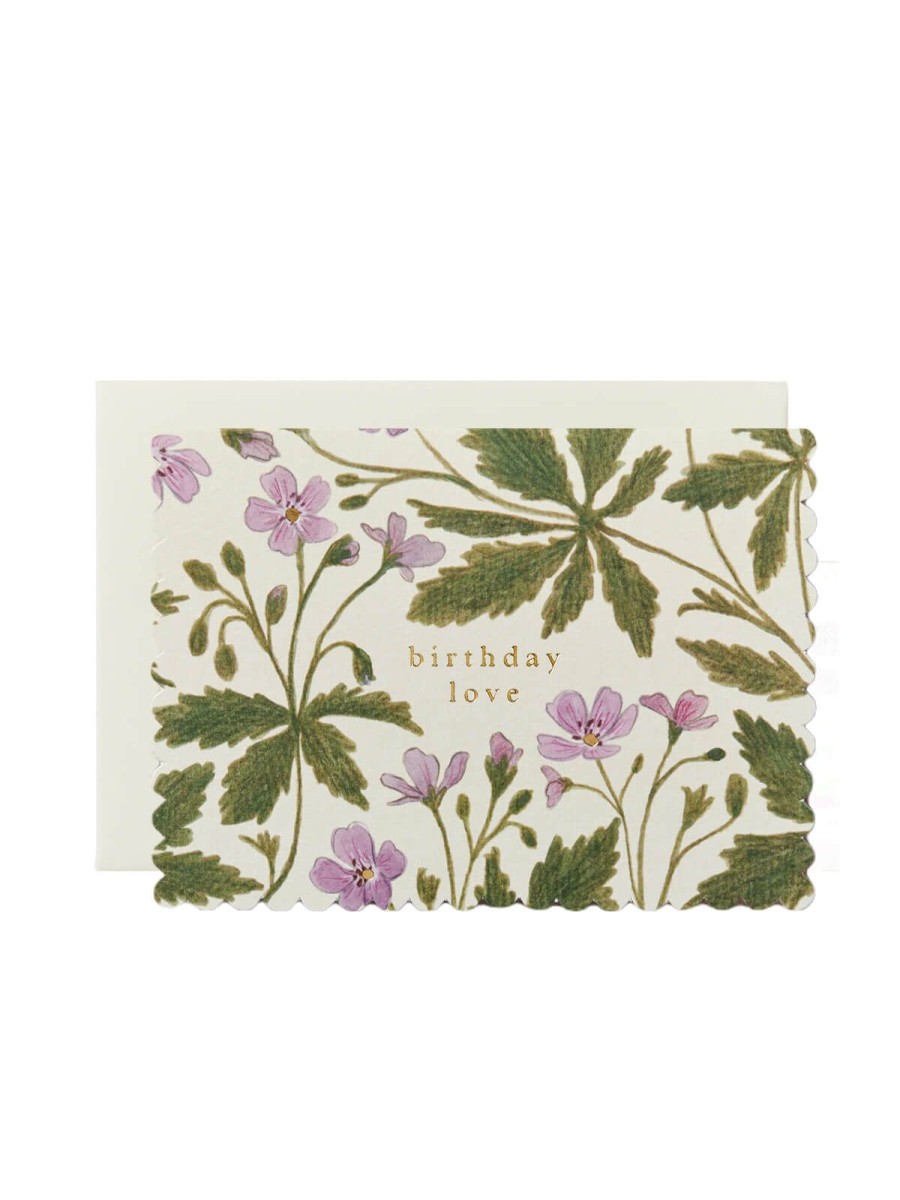 Cards Wanderlust Paper Co | Wanderlust Paper Co Geranium Birthday Love Card