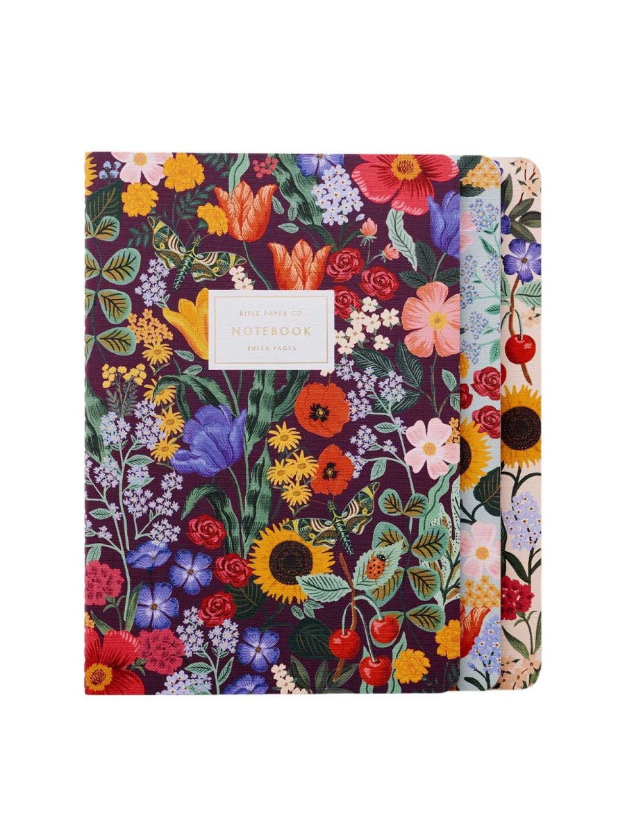 Notebooks And Notepads Rifle Paper Co | Rifle Paper Co Blossom Stitched Notebooks