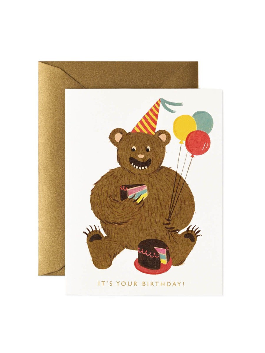 Cards Rifle Paper Co For Children | Rifle Paper Co Birthday Bear Card