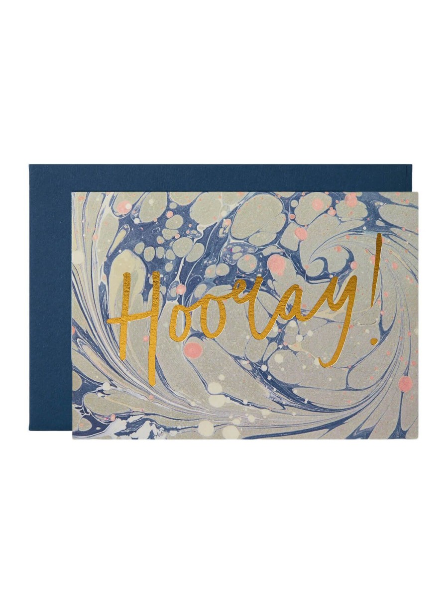 Cards Wanderlust Paper Co | Wanderlust Paper Co Blue Marble Hooray Card