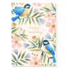 Cards Designed in the UK | Blue Tit Floral Birthday Card