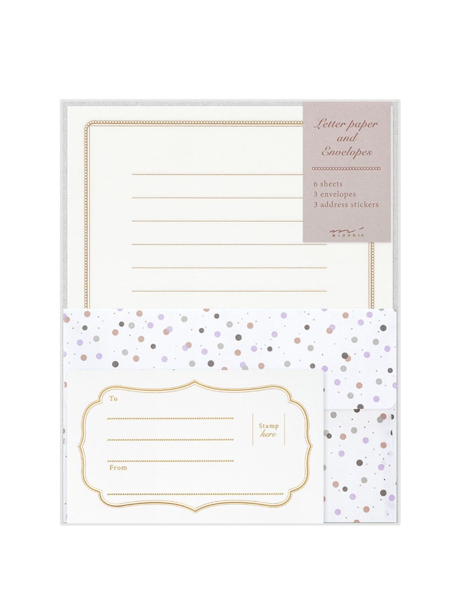 Stationery Midori | Midori Gold Labels Letter Set